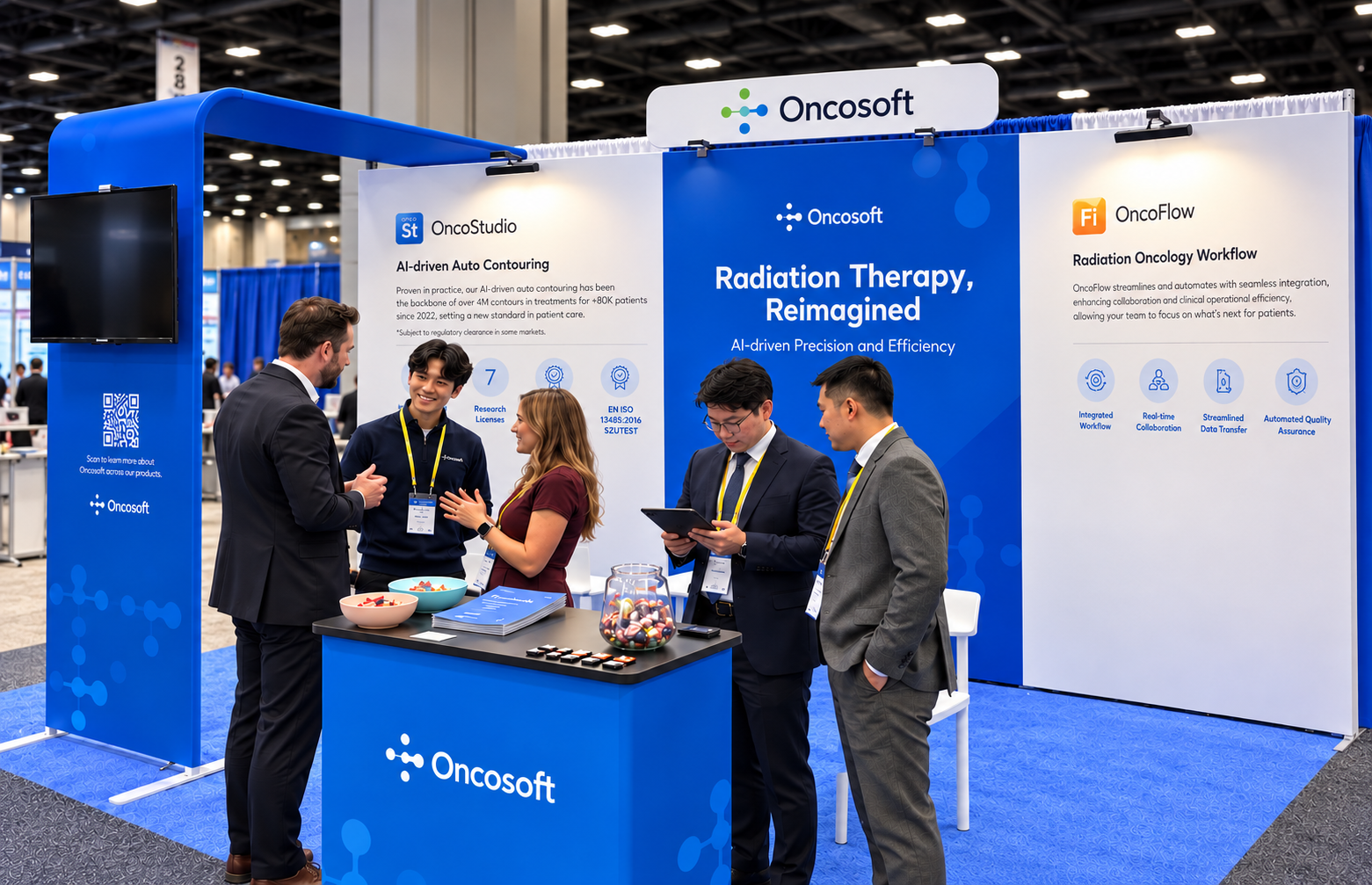 Oncosoft trade show exhibition booth
